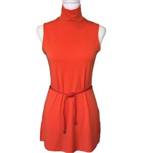 Lauren Ralph Lauren Petite Sleeveless Turtleneck Tunic Top Rope Belt